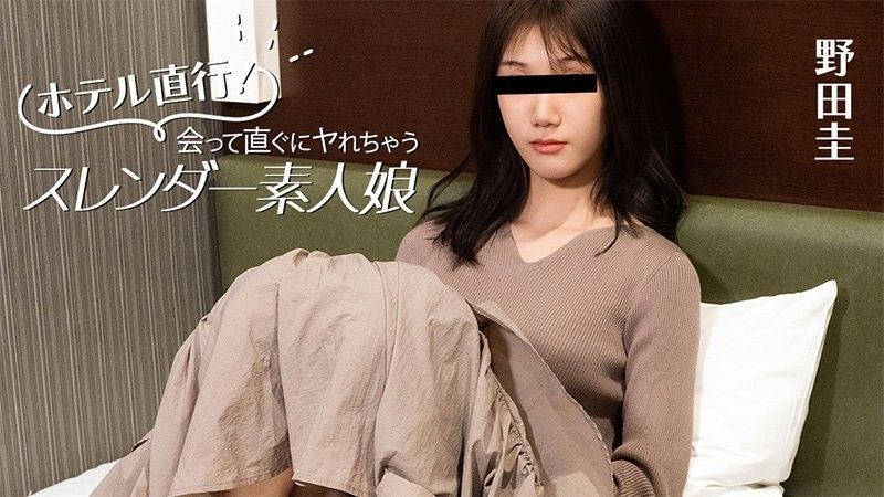ホテル直行！会って直ぐにヤれちゃうスレンダー素人娘 - 野田圭